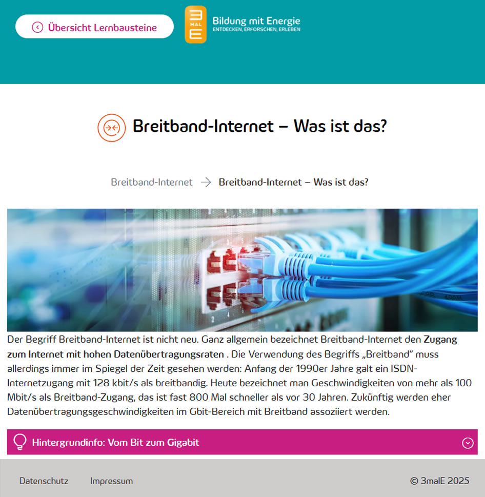 Übersichtsseite 3malE